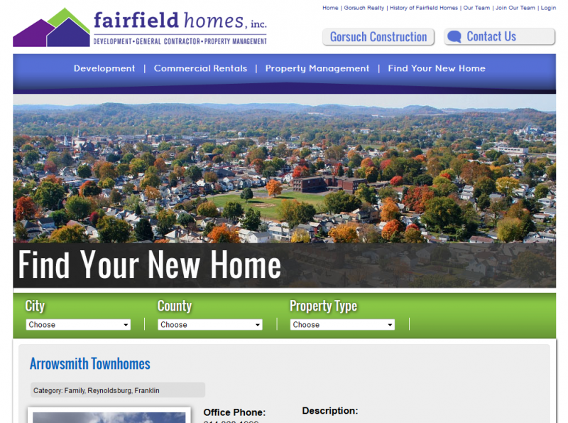 Fairfield Dropdown Categories Module